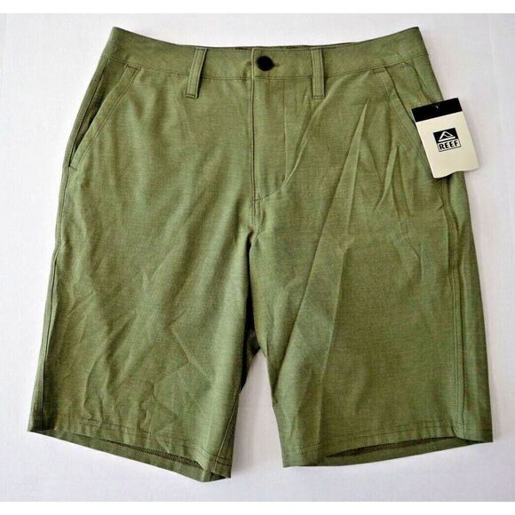 Reef 3FMWH0280 Men's Sz 28 Light Olive Dante 20" Walk Shorts - Picture 1 of 9